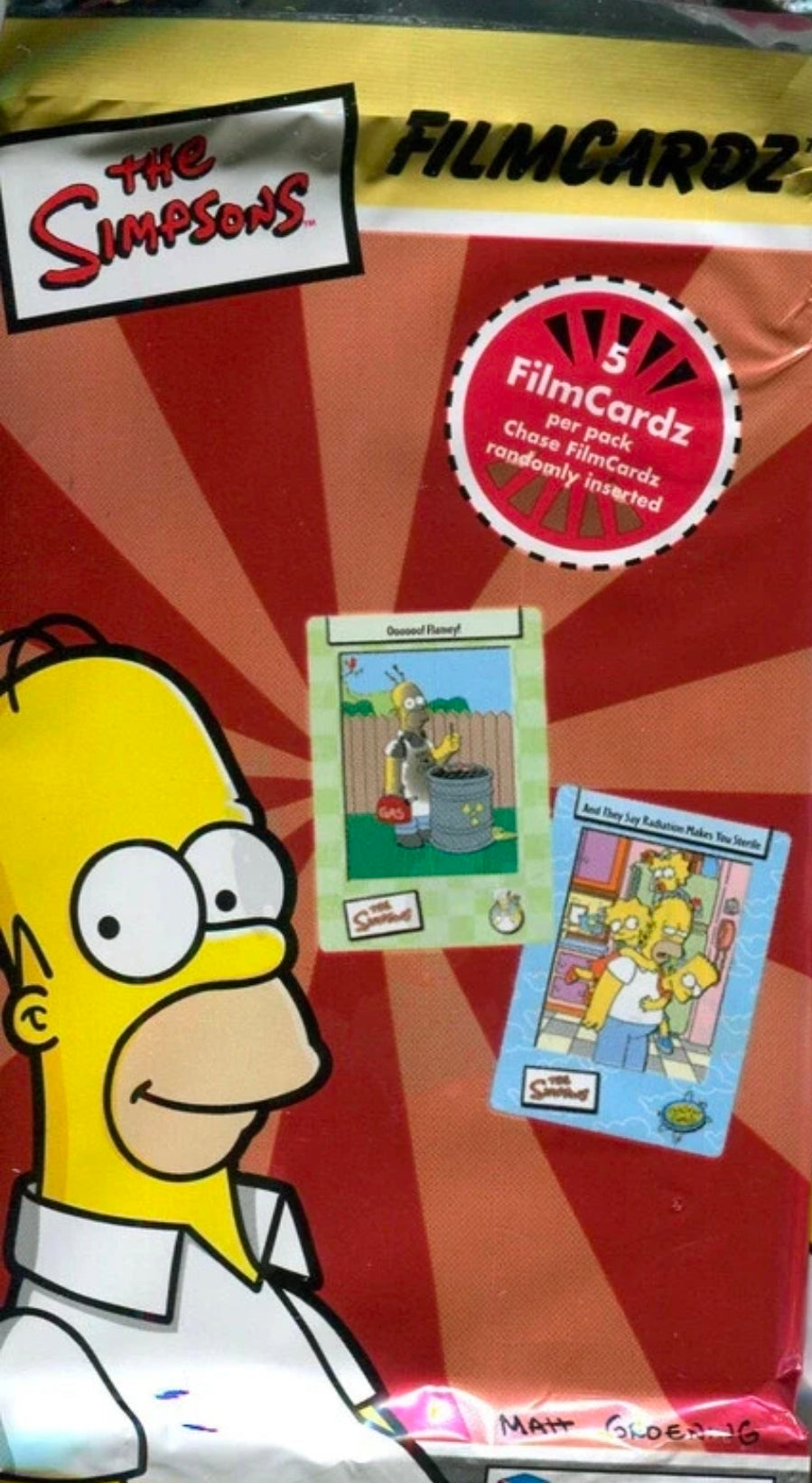 2003 Artbox The Simpsons Hobby Pack - 5 film cardz!