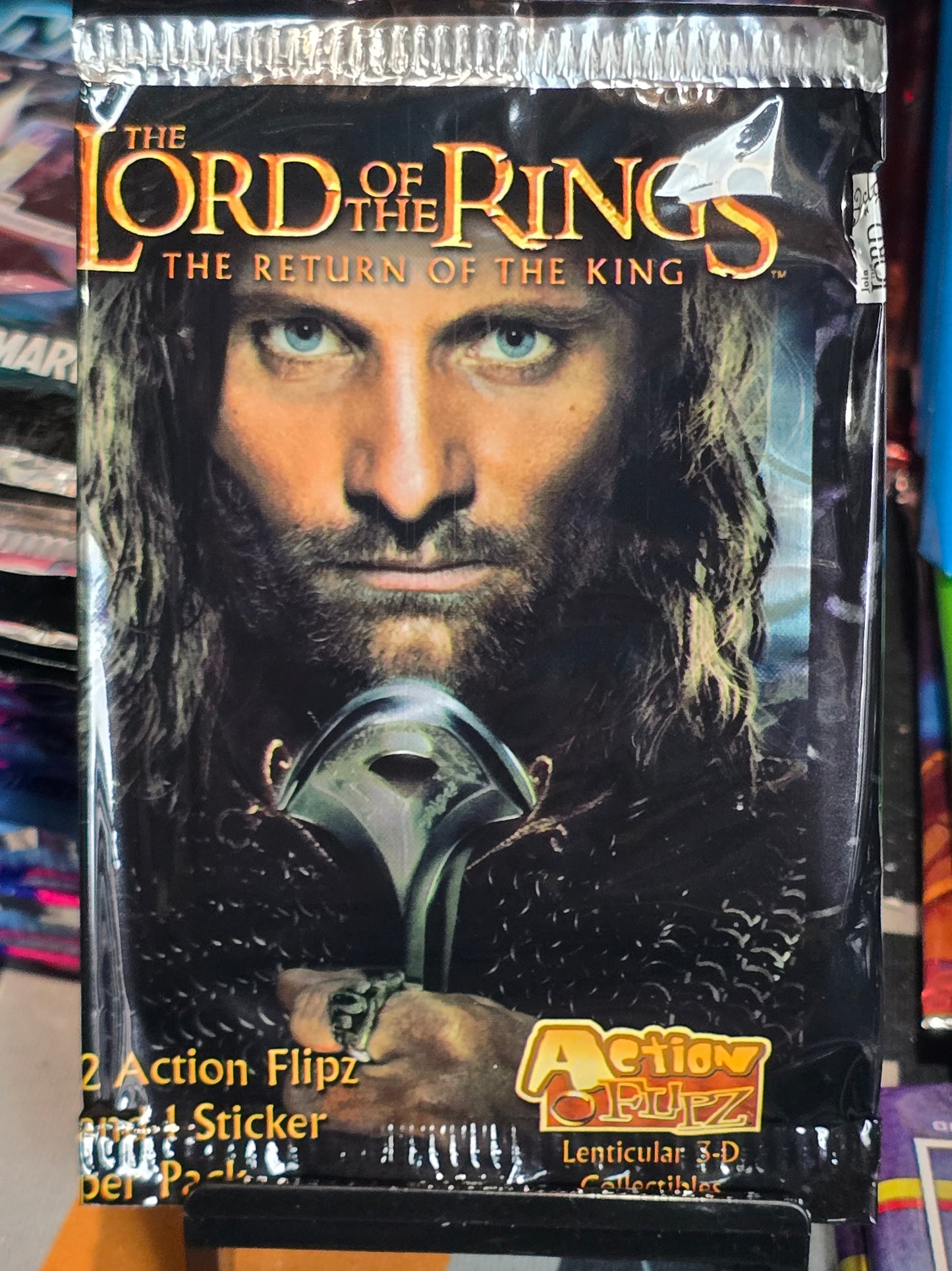 2003 Lord of the Rings Return of the King LOTR Action Flipz Artbox New Line Cinema - 2 Lenticulars + 1 sticker