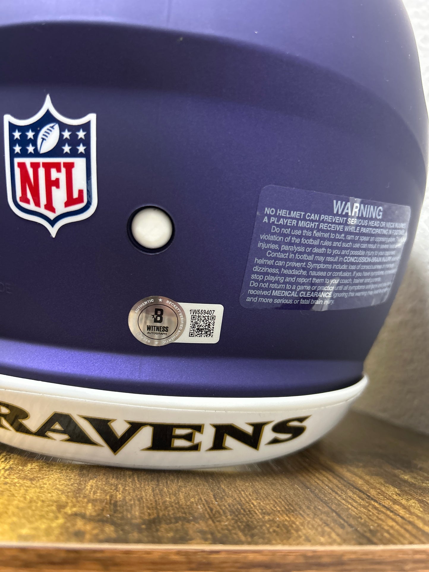 Derrick Henry Ravens Full Size New Alternate Helmet Beckett COA