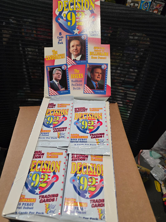 1992 Wildcard Decision '92 Trading Cards Pack! Clinton Bush Perot
