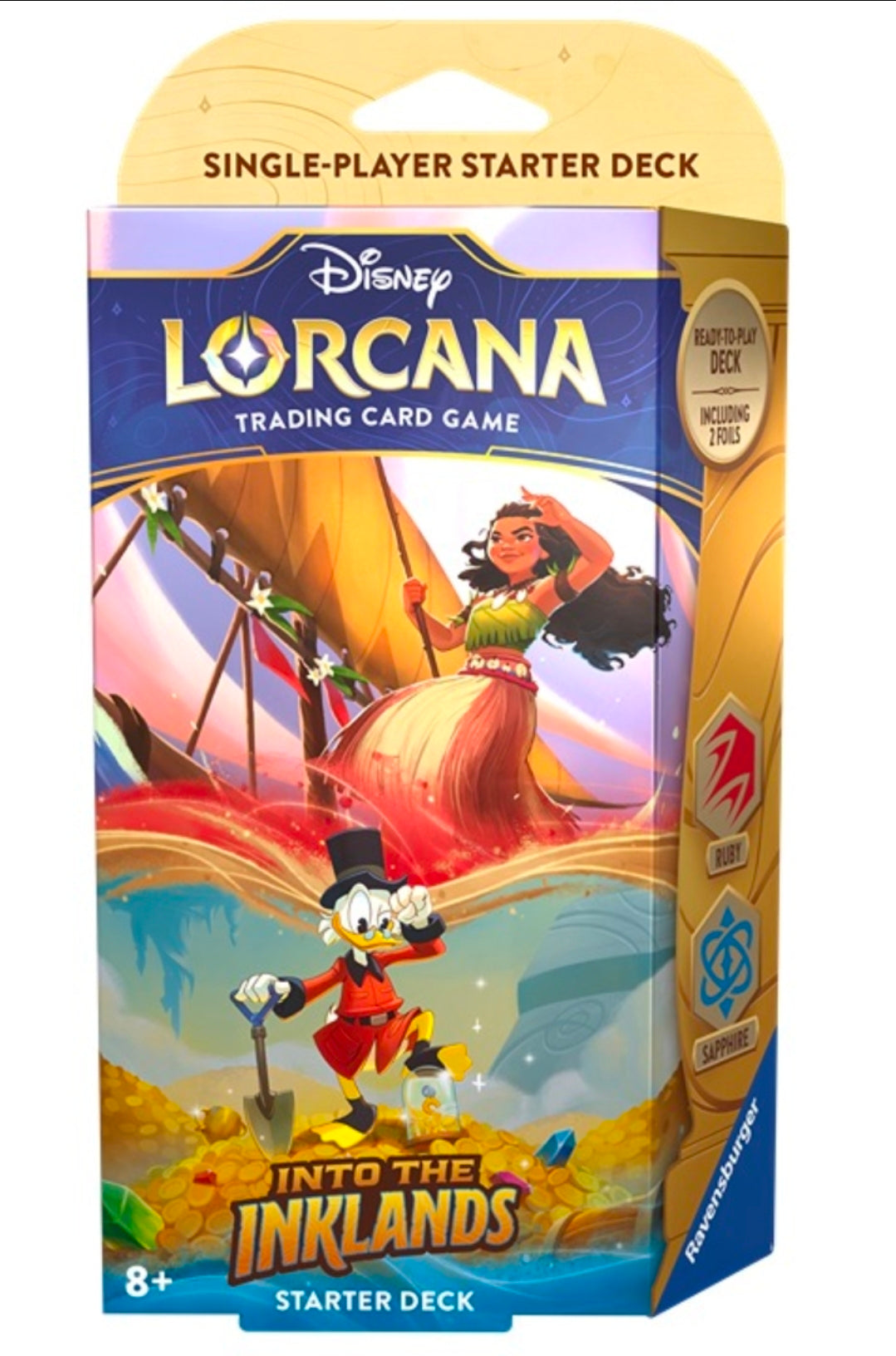 Disney Lorcana Into The Inklands Starter Deck, includes 1 booster pack!