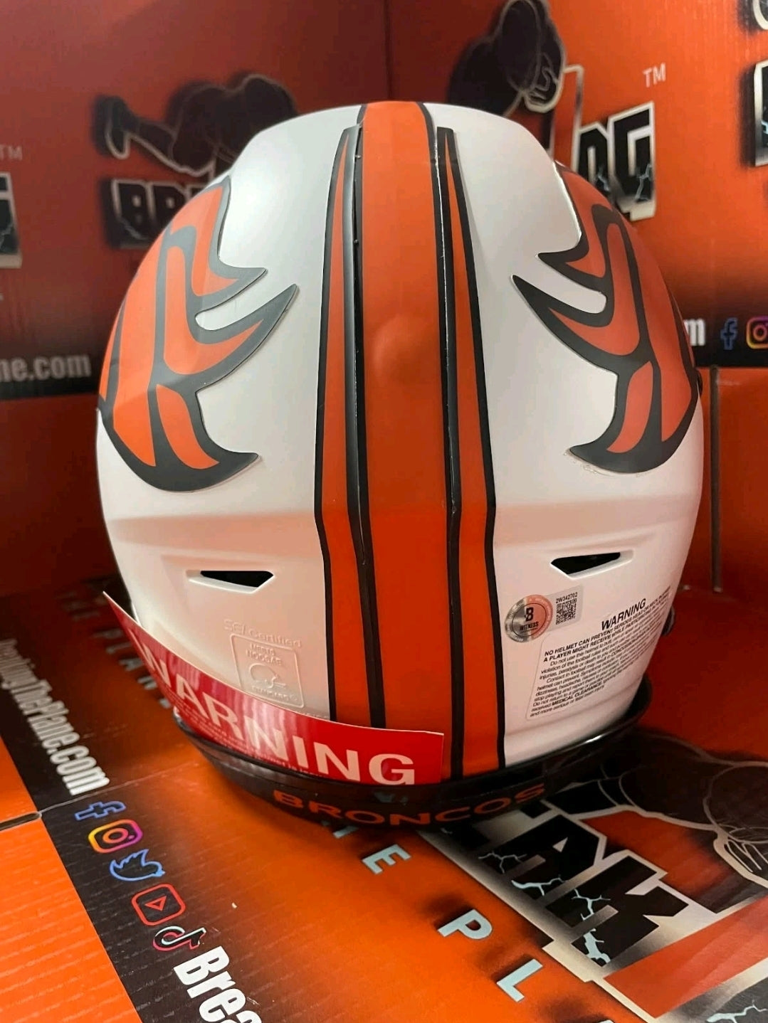SPEED FLEX John Elway LUNAR Autographed Beckett COA Full Size Helmet Broncos