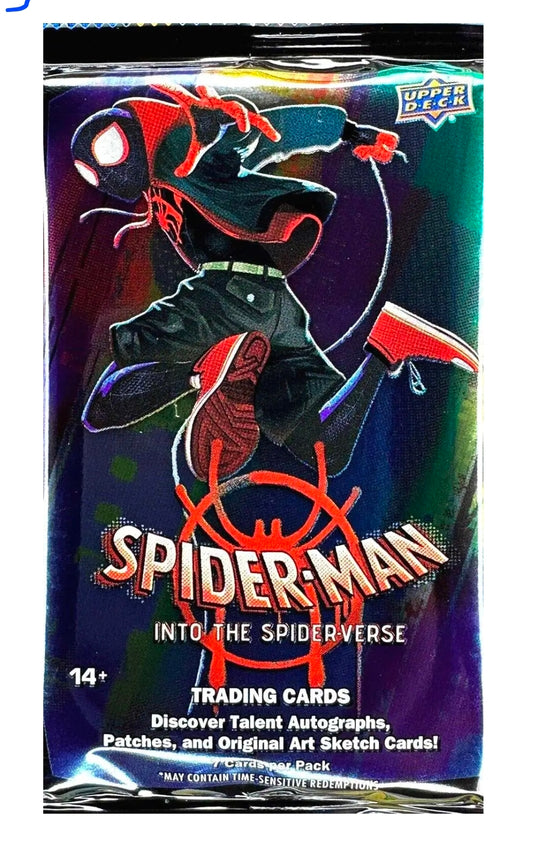 Marvel Spider-Man Into The Spider-Verse Movie Cards Hobby Pack