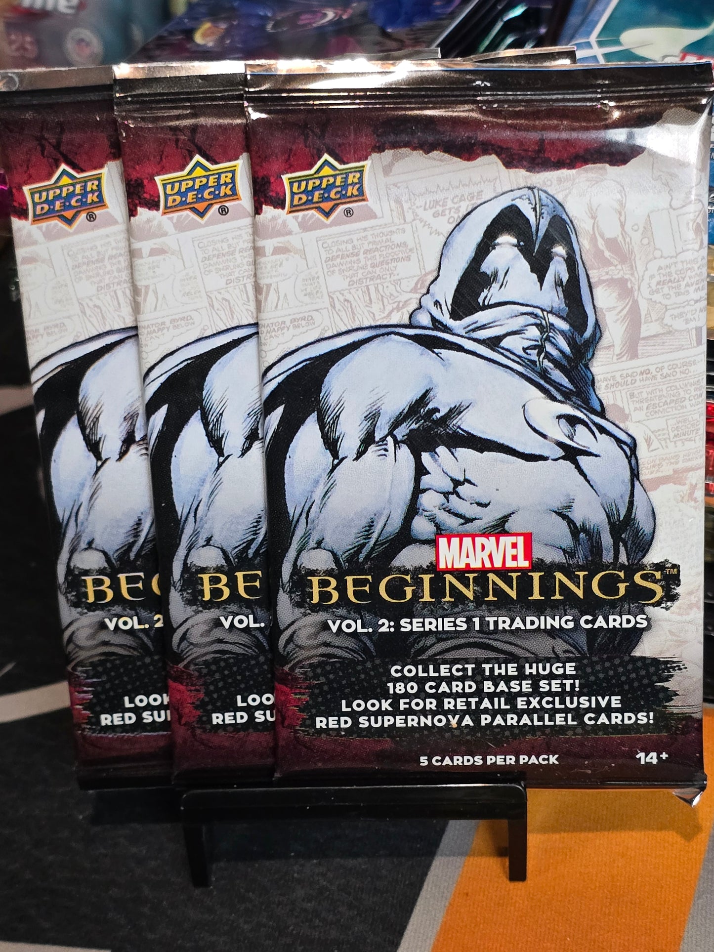 Lot of THREE (3) Upper Deck Marvel Beginnings Series 1 Blaster Packs