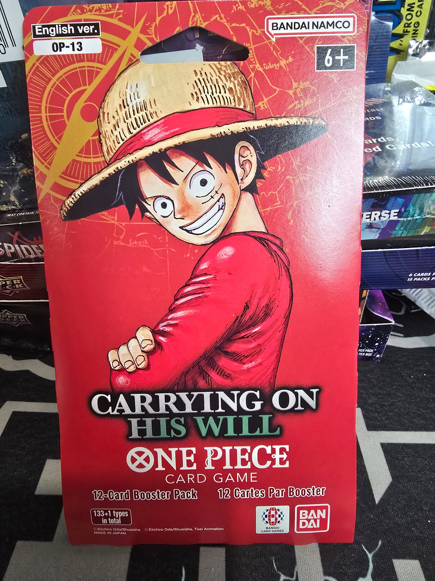 One Piece "Carrying on His Will" Booster Pack! 12 cards! Bandai/Namco