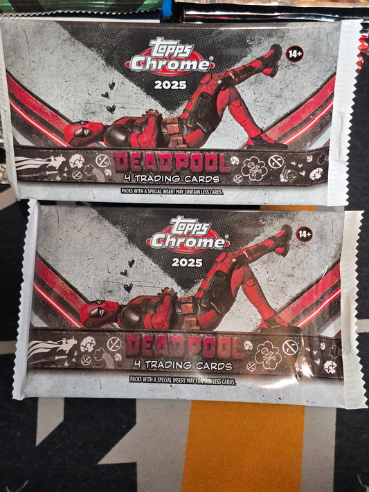 Lot of TWO (2) Marvel Deadpool Chrome Blaster Packs