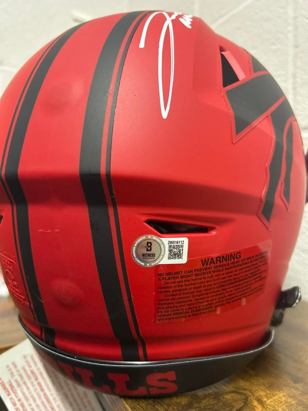 Josh Allen Speedflex Auto AUTHENTIC Rave Bills Full Size Helmet Beckett COA