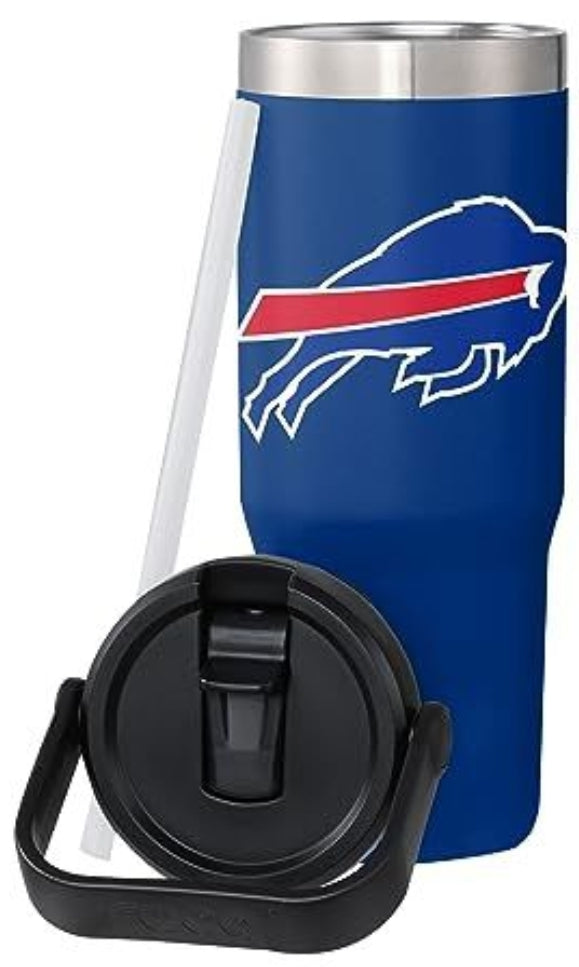 FOCO Buffalo Bills NFL 30 oz Straw Tumbler Stainless Steel