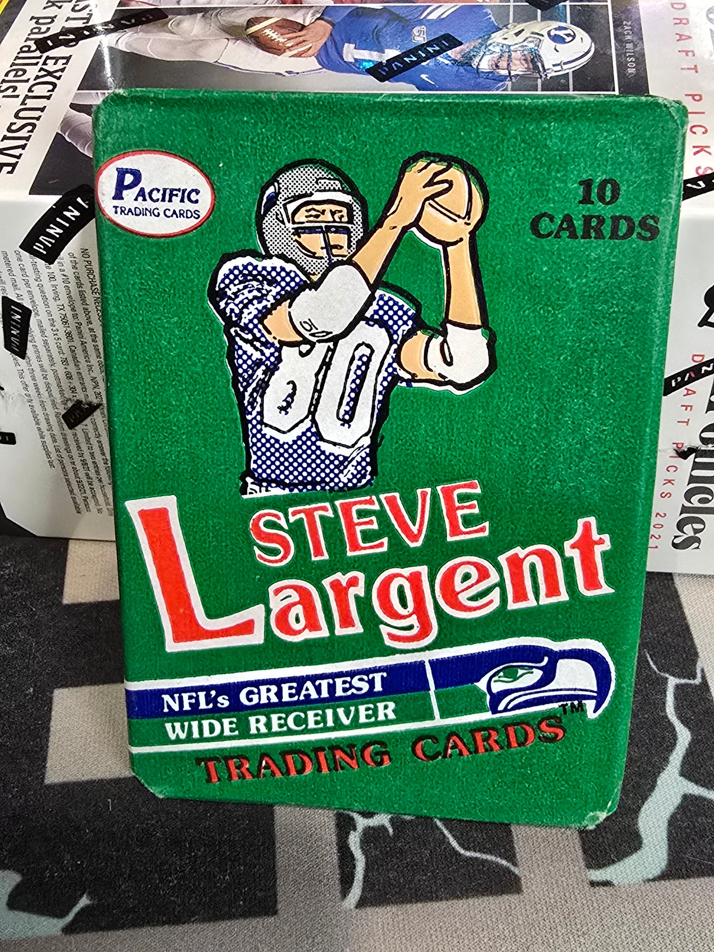 VINTAGE! 1989 Pacific Steve Largent NFL Greatest Wide Receiver Football Pack