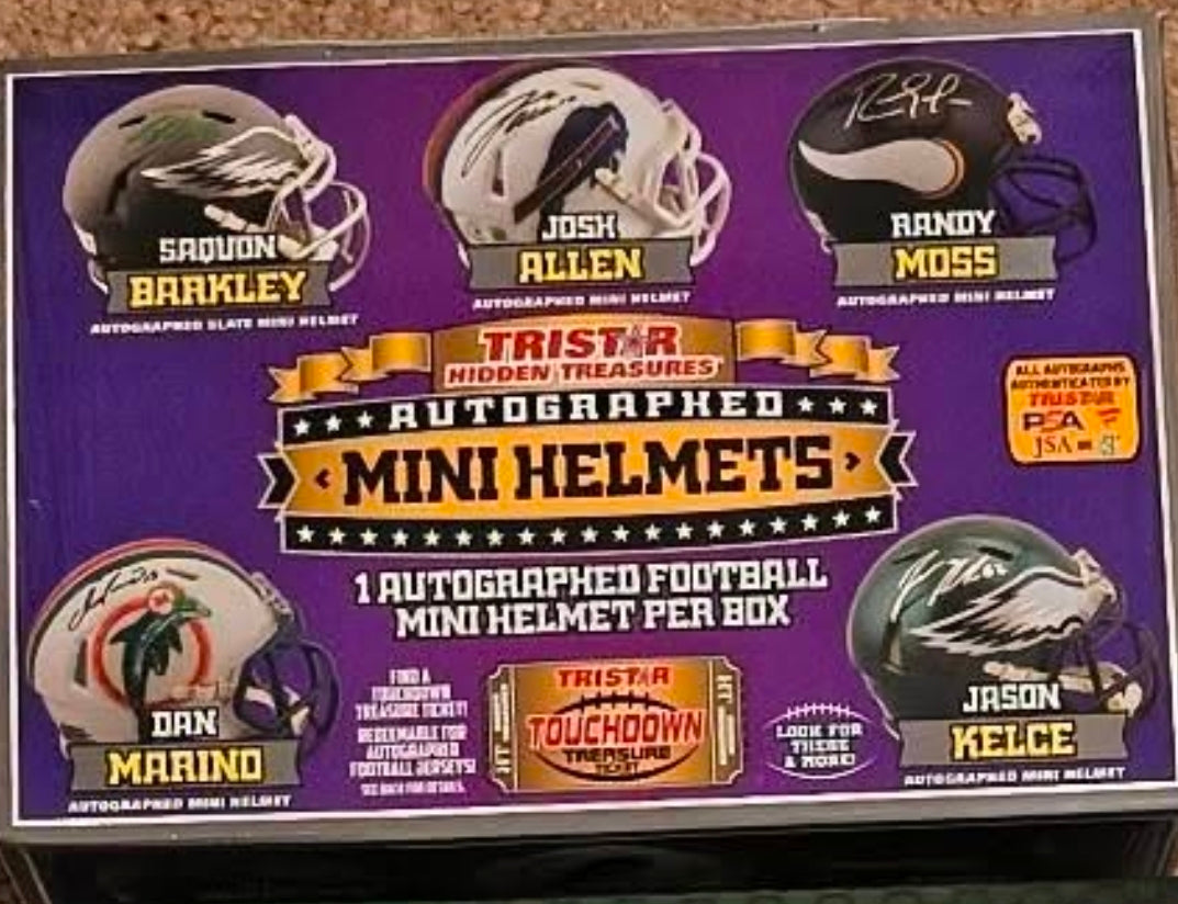 Tristar 2026 Mini Helmet - one certified, autographed mini helmet per box!