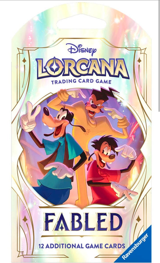 Lorcana Fabled SLEEVED Booster Pack! 12 cards!