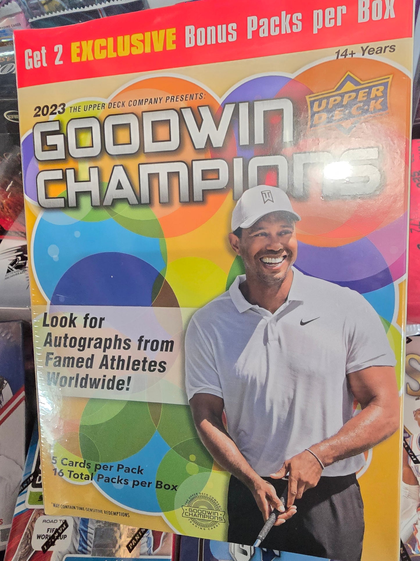 16 packs! 2023 Upper Deck Goodwin Champions MEGA BOX - chase autos!
