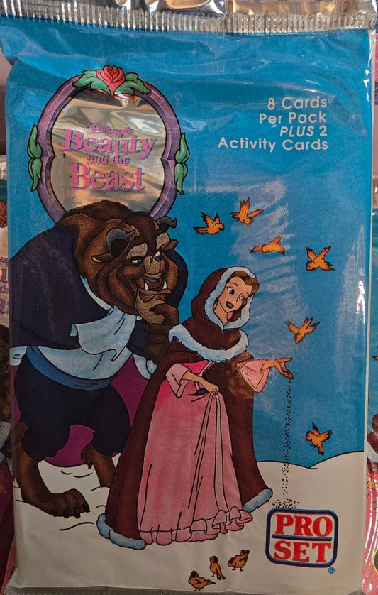 RARE Beauty and the Beast Disney 1992 Pro Set Pack
