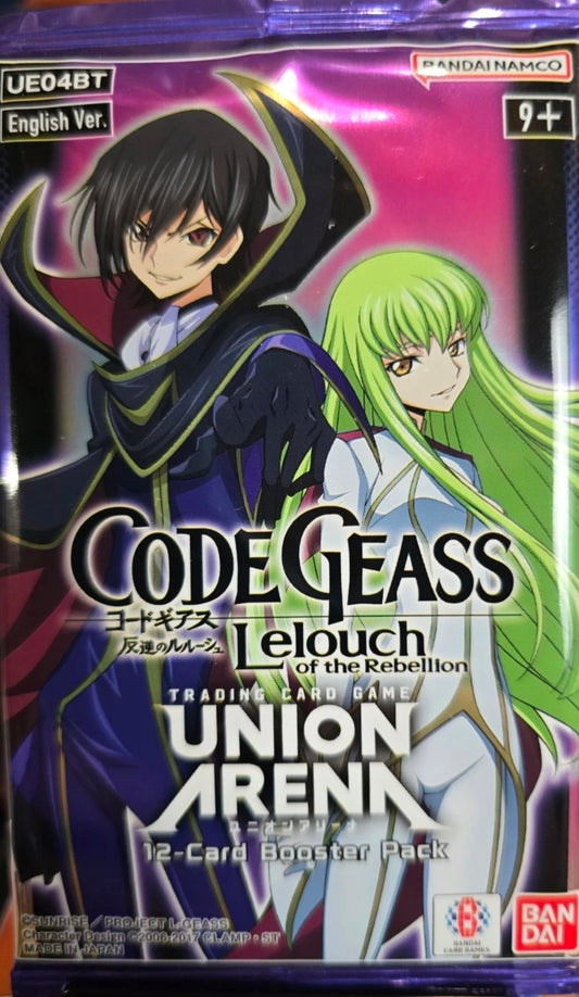 Code Geass LeLouch of the Rebellion English Union Arena Booster Pack Bandai/Namco