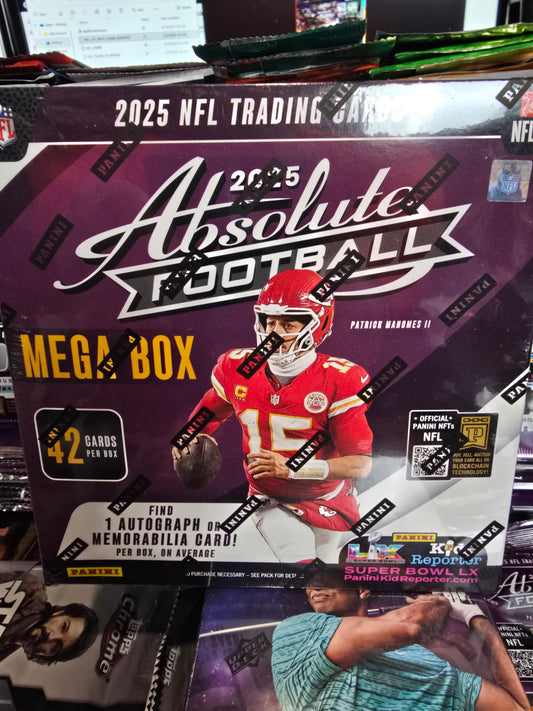 MEGA BOX 2025 Absolute Football - 1 autograph or memorabilia hit!