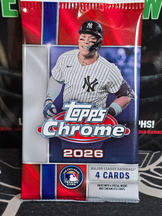 ONE PACK 2026 Topps Chrome Baseball Blaster Pack