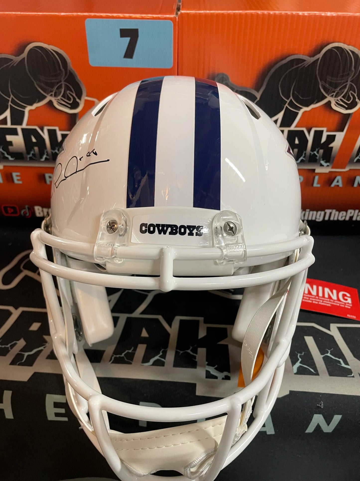 Michael Irvin Throwback AUTHENTIC Cowboys Full Size Helmet Beckett COA