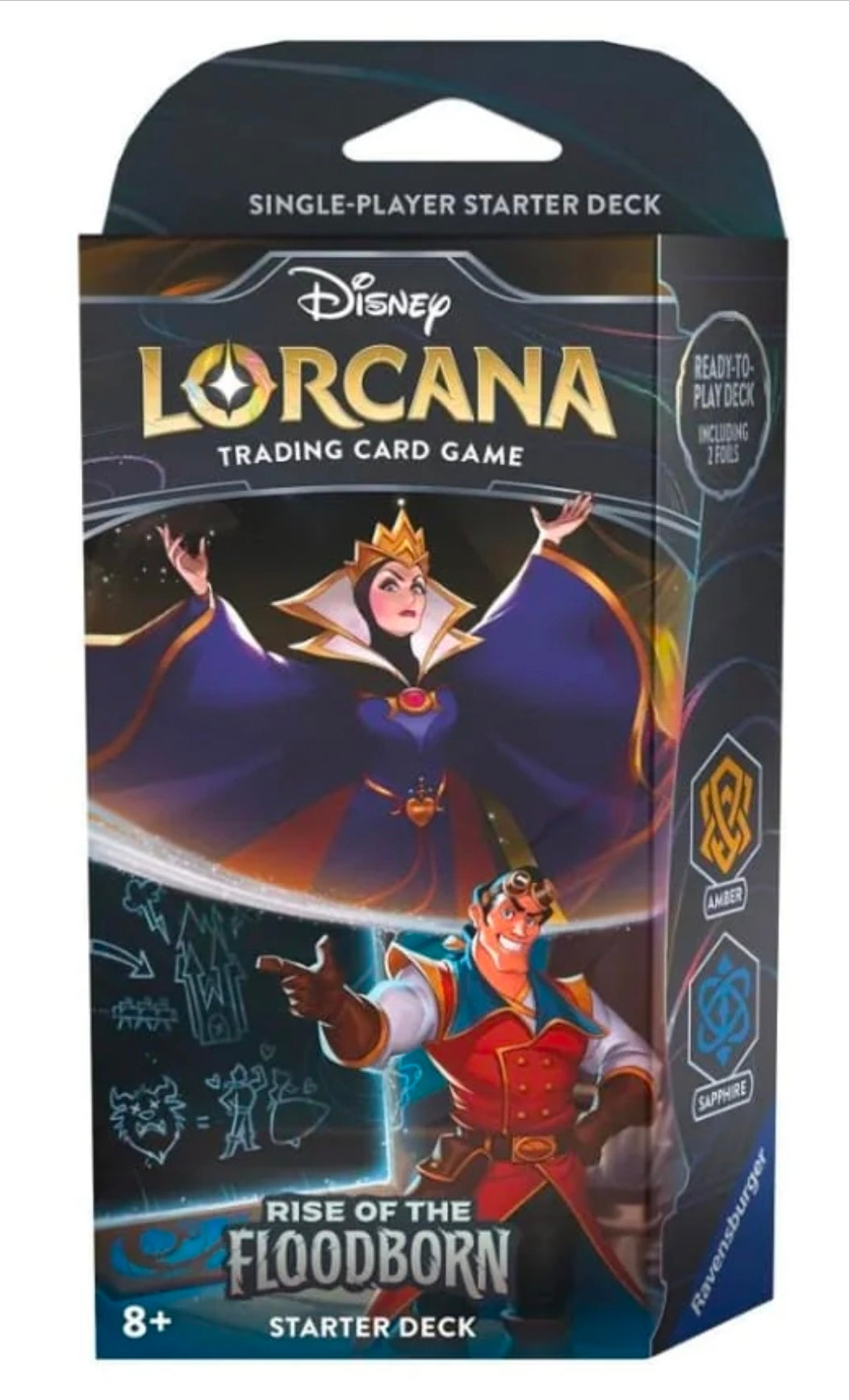 Disney Lorcana Rise of the Floodborn Starter Deck - includes 1 booster pack!