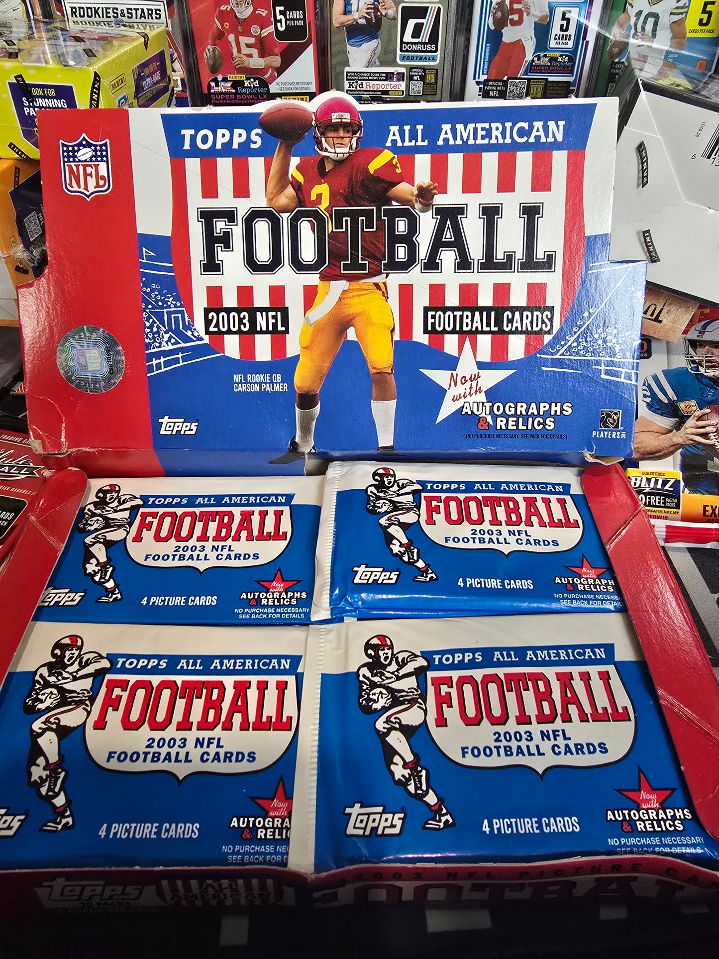 2003 Topps All American Football Hobby Pack - chase autos and relics!