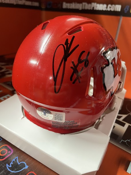 Justyn Ross Autographed Chiefs Mini Helmet Beckett COA