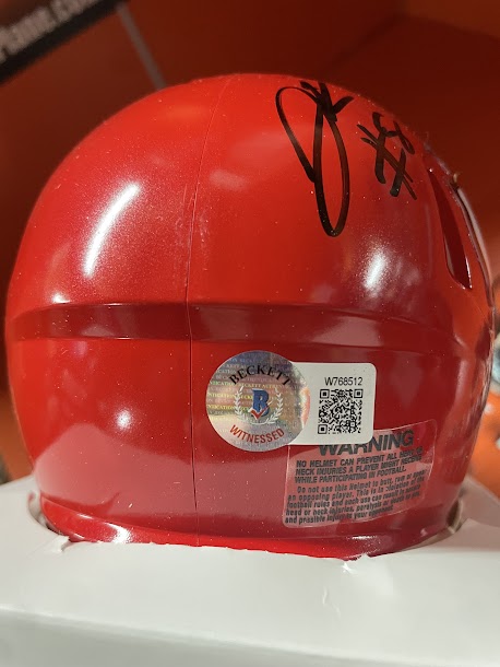 Justyn Ross Autographed Chiefs Mini Helmet Beckett COA