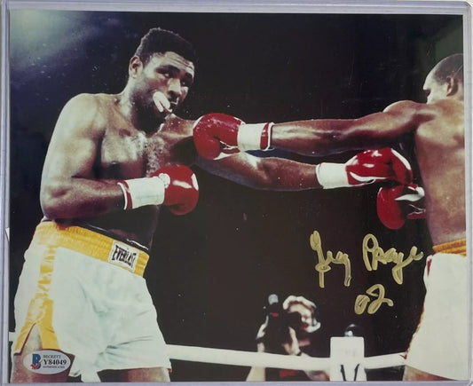 Greg Page Autographed Boxing 8x10 Photo with Beckett COA - Y84049