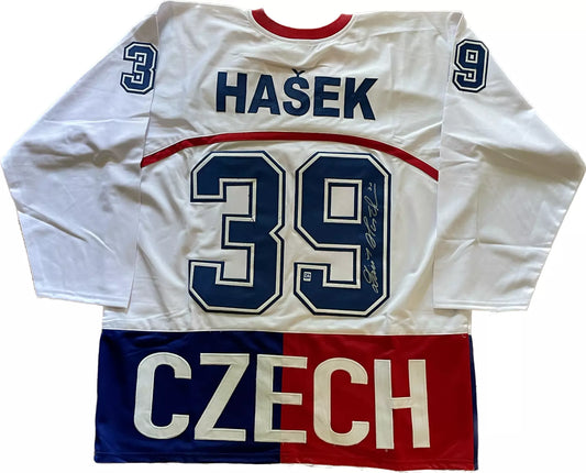 Dominik Hasek (Sabres) Autographed Czech National Team Custom Jersey with DA COA