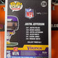 Justin Jefferson Autographed Vikings Funko Pop with Beckett COA