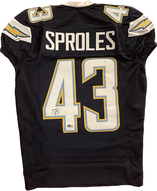 Darren Sproles Autographed Custom Chargers Jersey Beckett COA